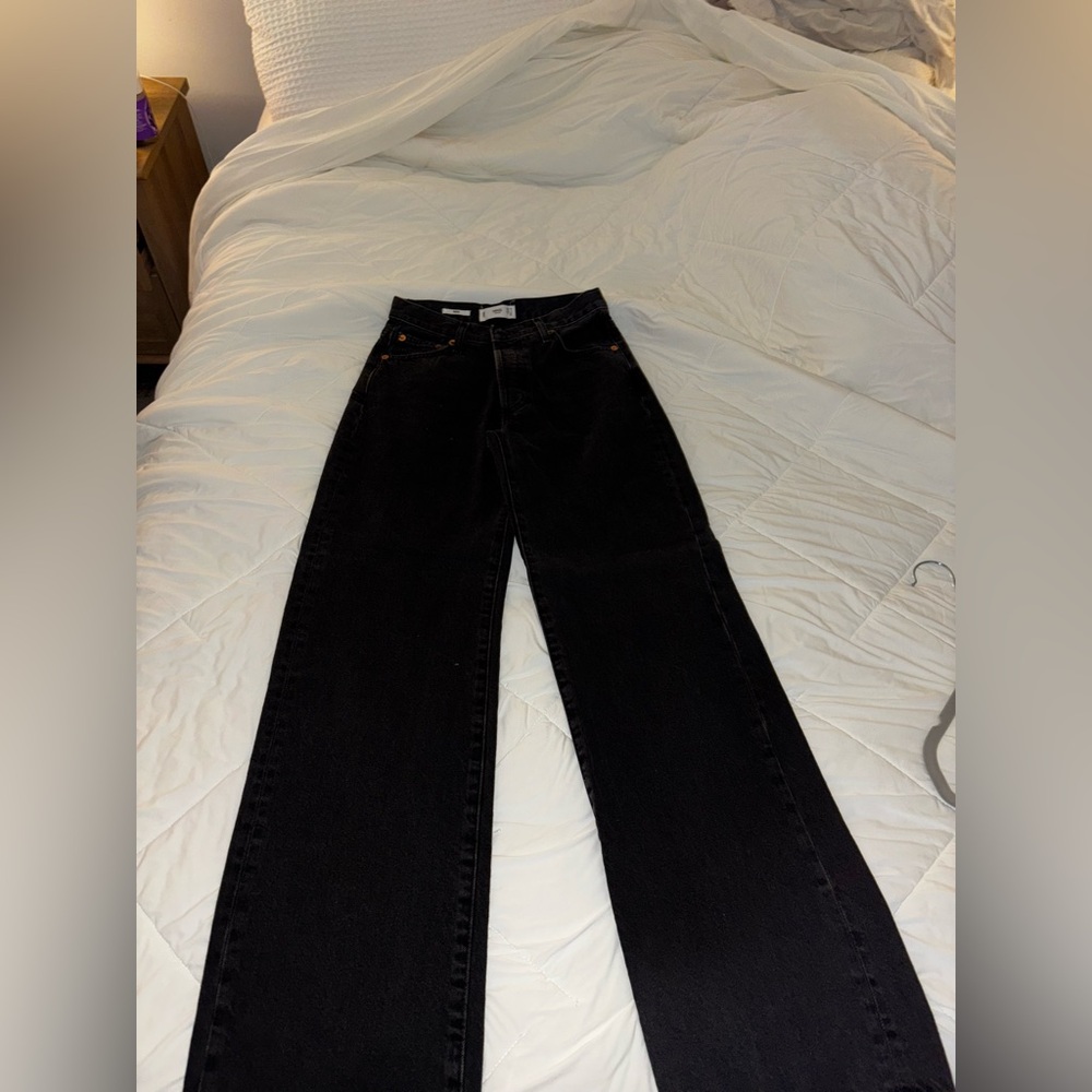 Mango Charcoal Denim Pants